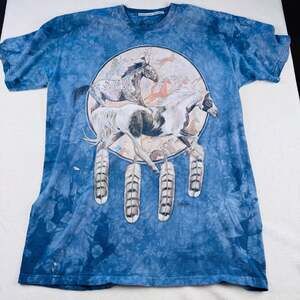2000s Y2K 2013 The Mountain Native American DreamCatcher Tie-Dye T-shirt XL